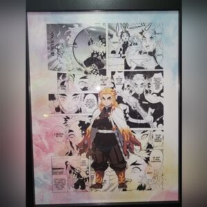 Rengoku Demon Slayer Watercolor Art Print